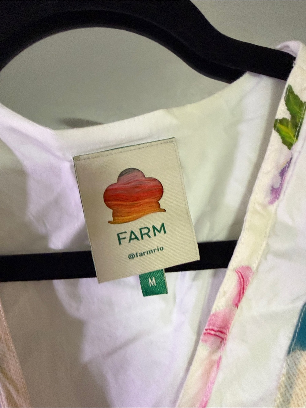 FARM Rio White Tiered Midi Dress with Multicolor Ribbon Accents - Picture 2 of 4